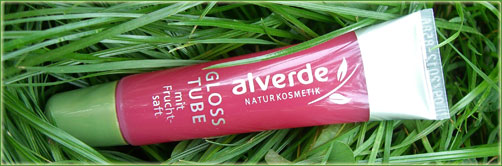 alverde Gloss Tube mit Fruchtsaft