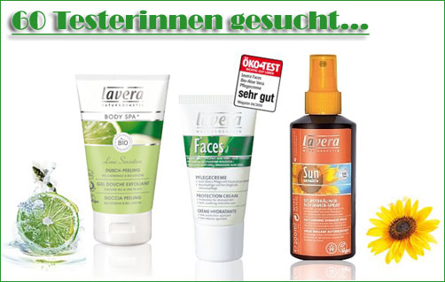 lavera - die Naturkosmetikprodukte sollen von EUCH getestet werden.
