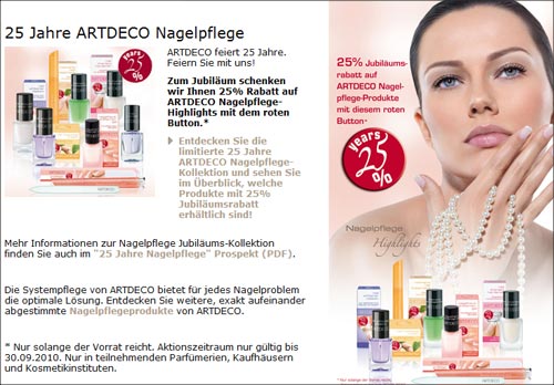 Artdeco – 25% für Nagelprodukte