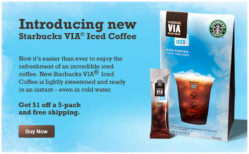 Starbucks VIA® Iced Coffee by Starbucks Coffee 5-Packets