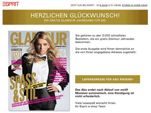 1 Jahr Glamour für die shoppinglady