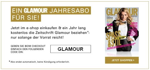 Esprit verschenkt Glamour-Jahresabo