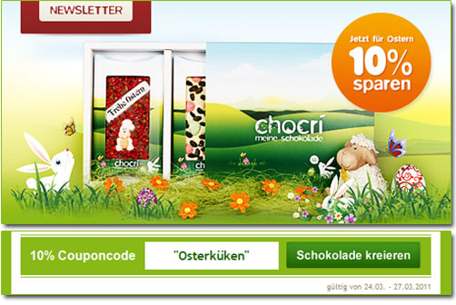 chocri - 10% Osterrabatt