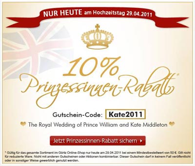 Goertz Hochzeitsrabatt